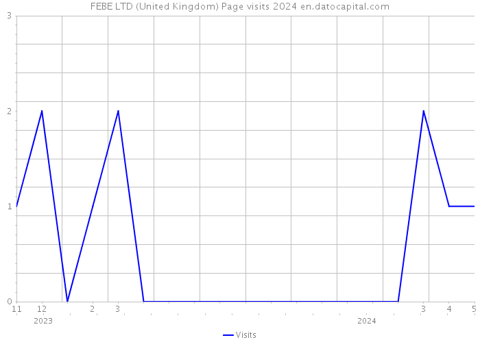 FEBE LTD (United Kingdom) Page visits 2024 