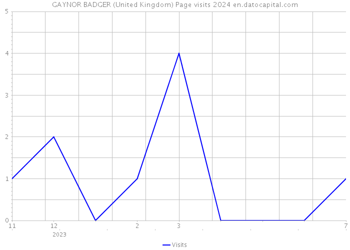 GAYNOR BADGER (United Kingdom) Page visits 2024 