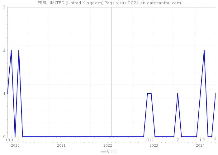 ERBI LIMITED (United Kingdom) Page visits 2024 