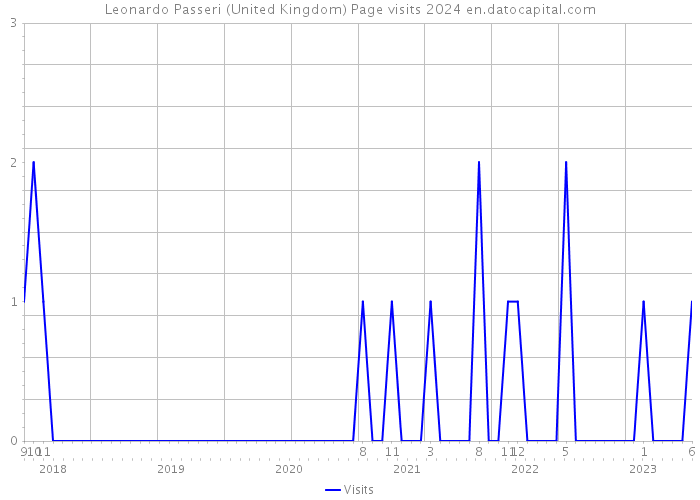 Leonardo Passeri (United Kingdom) Page visits 2024 