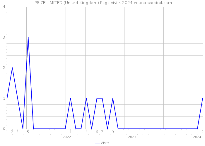 IPRIZE LIMITED (United Kingdom) Page visits 2024 