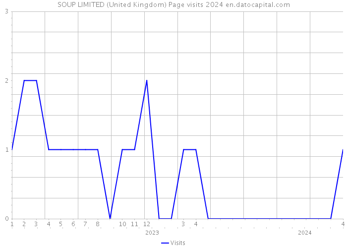 SOUP LIMITED (United Kingdom) Page visits 2024 
