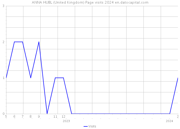 ANNA HUBL (United Kingdom) Page visits 2024 