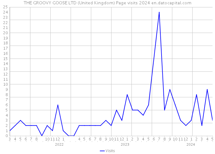 THE GROOVY GOOSE LTD (United Kingdom) Page visits 2024 