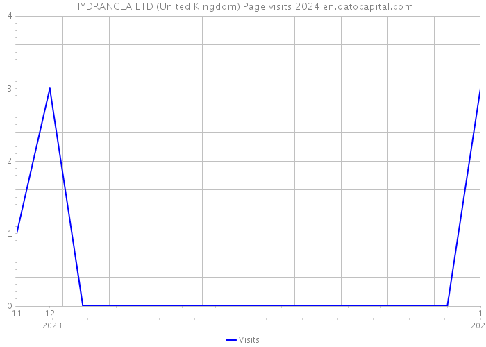 HYDRANGEA LTD (United Kingdom) Page visits 2024 