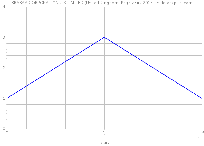 BRASAA CORPORATION U.K LIMITED (United Kingdom) Page visits 2024 