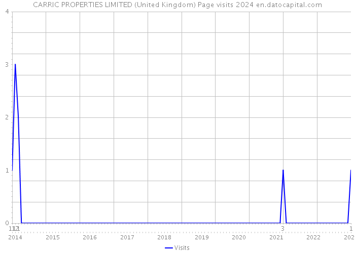 CARRIC PROPERTIES LIMITED (United Kingdom) Page visits 2024 