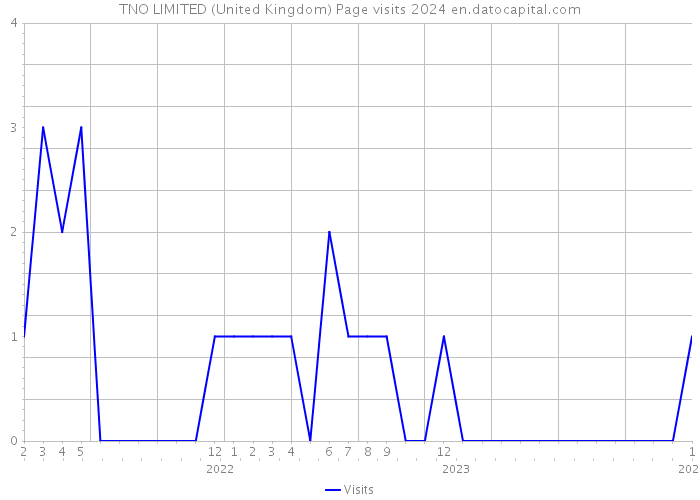 TNO LIMITED (United Kingdom) Page visits 2024 
