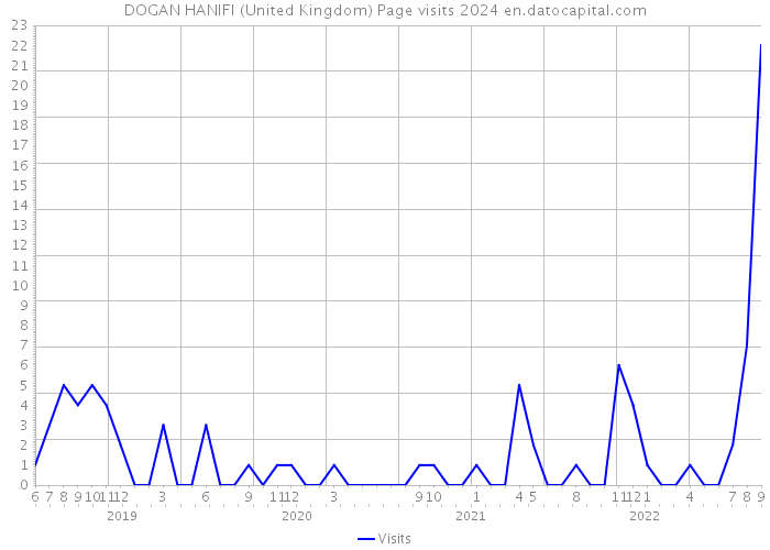 DOGAN HANIFI (United Kingdom) Page visits 2024 