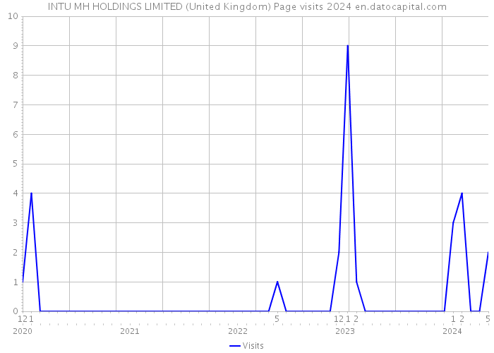 INTU MH HOLDINGS LIMITED (United Kingdom) Page visits 2024 
