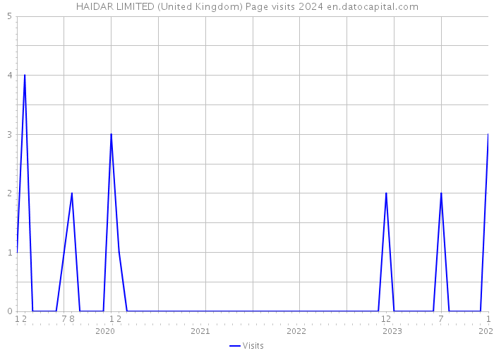 HAIDAR LIMITED (United Kingdom) Page visits 2024 