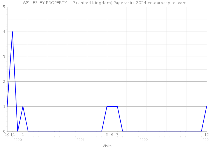 WELLESLEY PROPERTY LLP (United Kingdom) Page visits 2024 