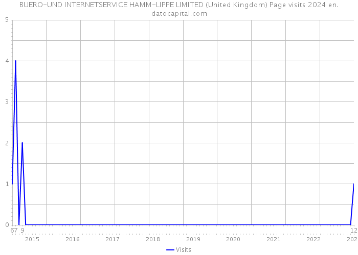 BUERO-UND INTERNETSERVICE HAMM-LIPPE LIMITED (United Kingdom) Page visits 2024 