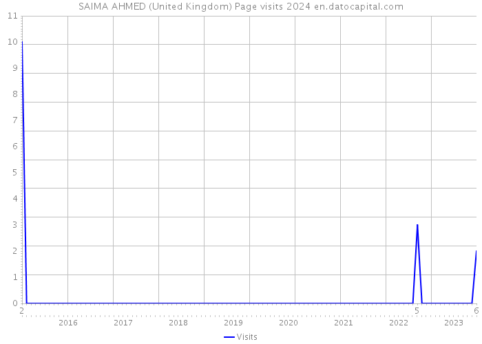 SAIMA AHMED (United Kingdom) Page visits 2024 