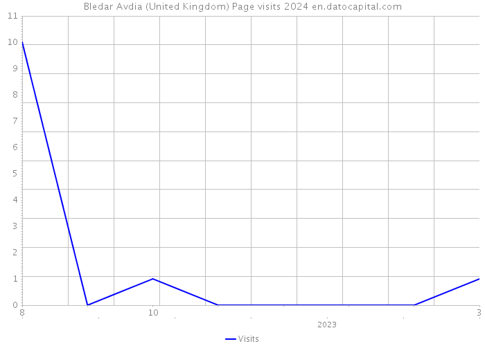 Bledar Avdia (United Kingdom) Page visits 2024 