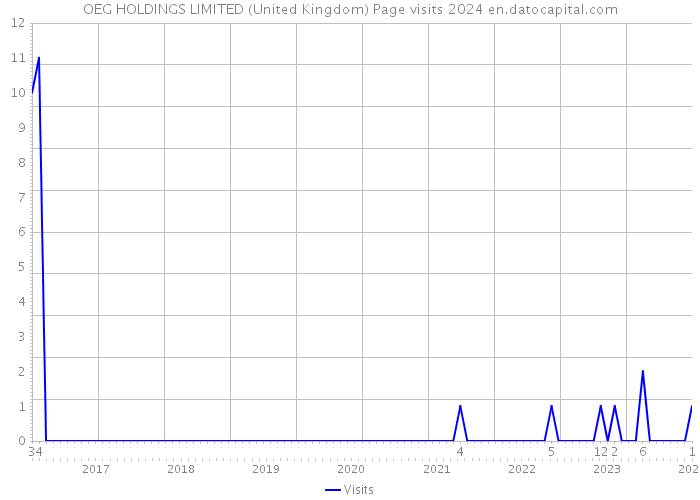 OEG HOLDINGS LIMITED (United Kingdom) Page visits 2024 