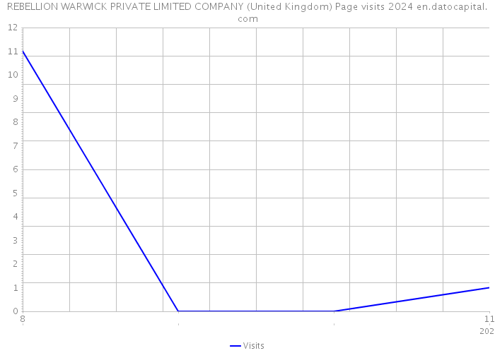 REBELLION WARWICK PRIVATE LIMITED COMPANY (United Kingdom) Page visits 2024 
