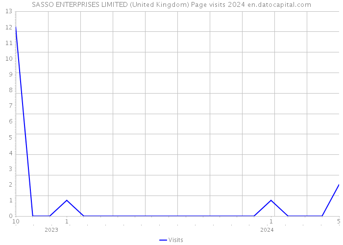 SASSO ENTERPRISES LIMITED (United Kingdom) Page visits 2024 