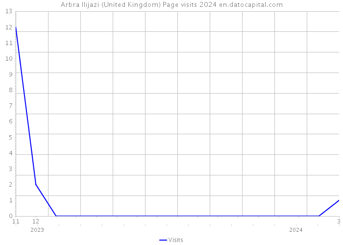 Arbra Ilijazi (United Kingdom) Page visits 2024 