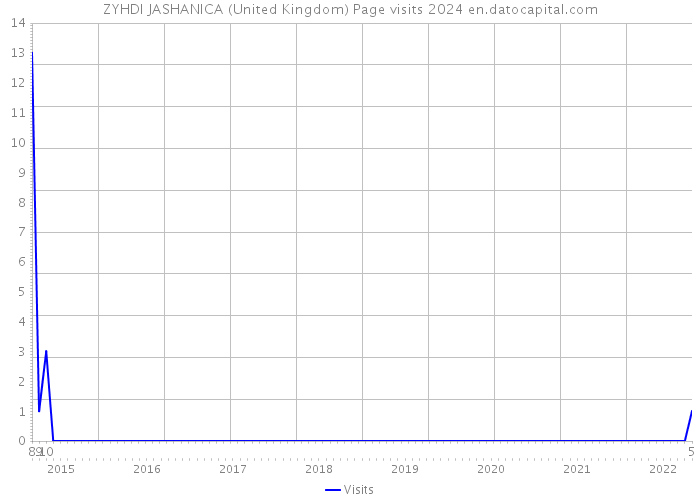 ZYHDI JASHANICA (United Kingdom) Page visits 2024 