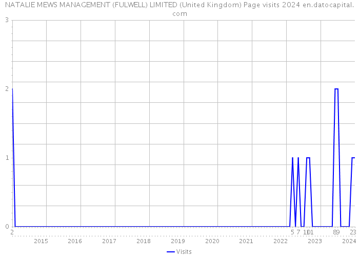 NATALIE MEWS MANAGEMENT (FULWELL) LIMITED (United Kingdom) Page visits 2024 