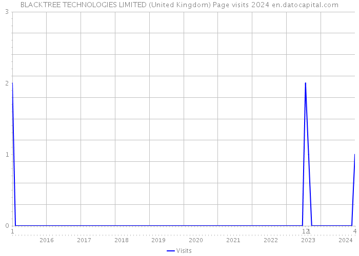 BLACKTREE TECHNOLOGIES LIMITED (United Kingdom) Page visits 2024 