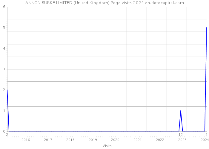 ANNON BURKE LIMITED (United Kingdom) Page visits 2024 