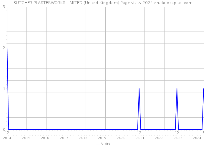 BUTCHER PLASTERWORKS LIMITED (United Kingdom) Page visits 2024 
