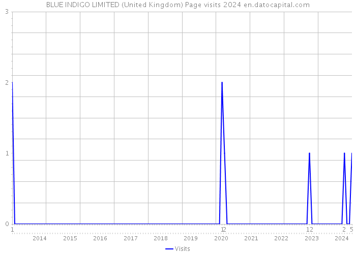 BLUE INDIGO LIMITED (United Kingdom) Page visits 2024 