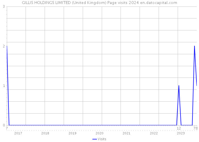 GILLIS HOLDINGS LIMITED (United Kingdom) Page visits 2024 