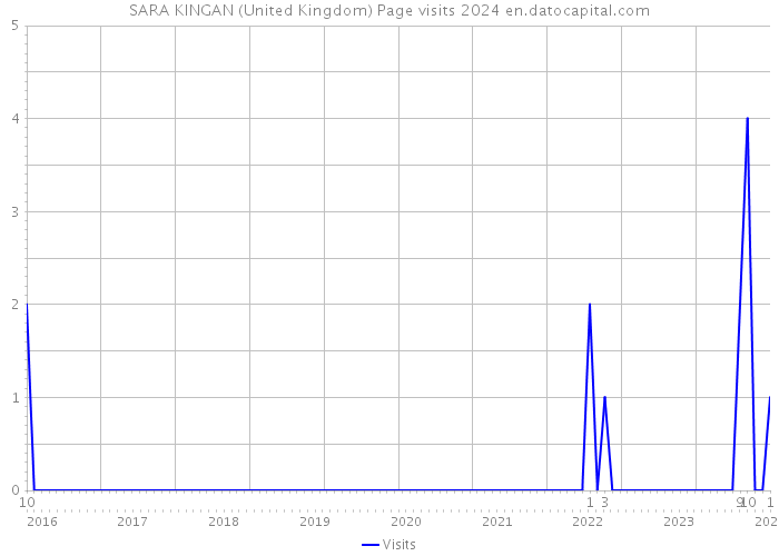 SARA KINGAN (United Kingdom) Page visits 2024 