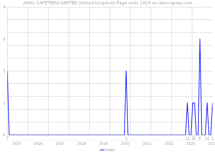 AMAL CAFETERIA LIMITED (United Kingdom) Page visits 2024 
