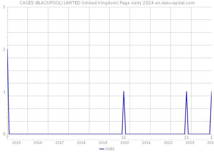 CAGES (BLACKPOOL) LIMITED (United Kingdom) Page visits 2024 