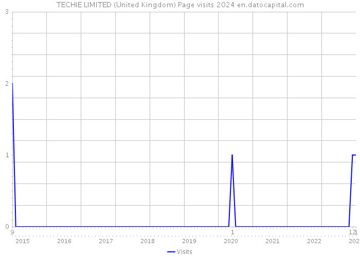 TECHIE LIMITED (United Kingdom) Page visits 2024 