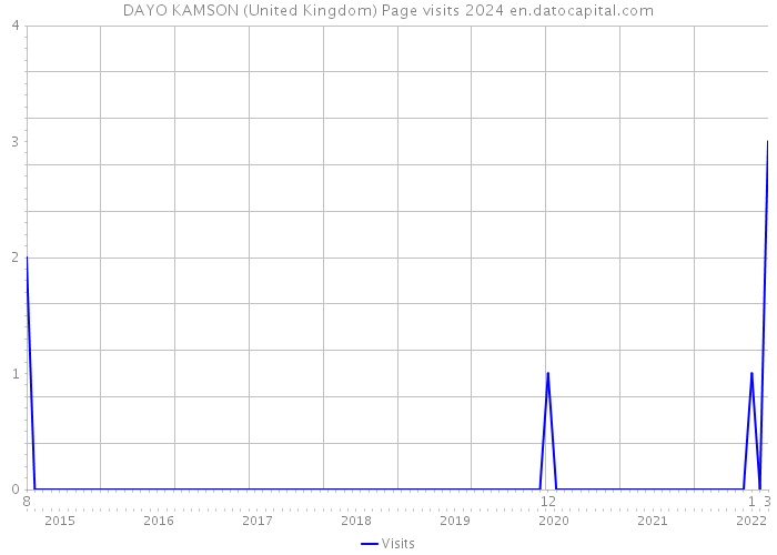 DAYO KAMSON (United Kingdom) Page visits 2024 