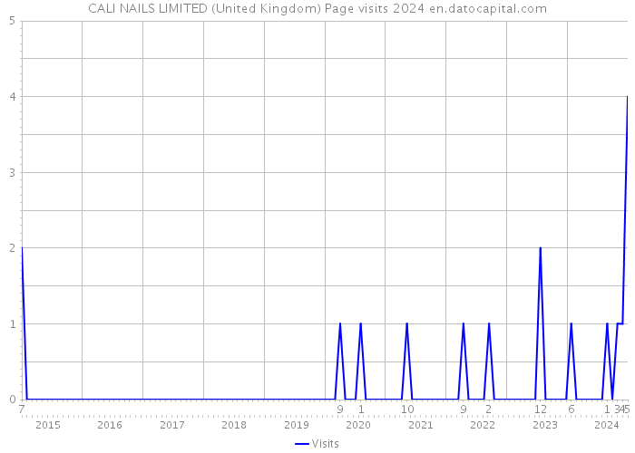 CALI NAILS LIMITED (United Kingdom) Page visits 2024 