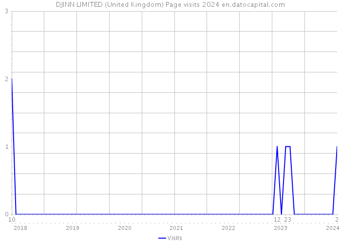 DJINN LIMITED (United Kingdom) Page visits 2024 