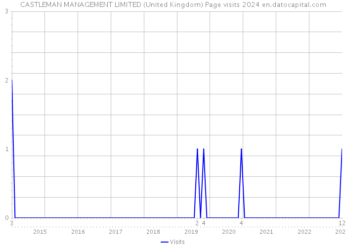 CASTLEMAN MANAGEMENT LIMITED (United Kingdom) Page visits 2024 