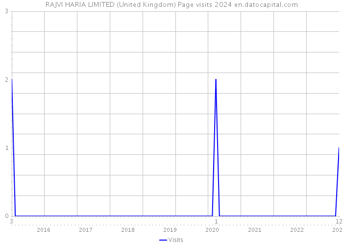 RAJVI HARIA LIMITED (United Kingdom) Page visits 2024 
