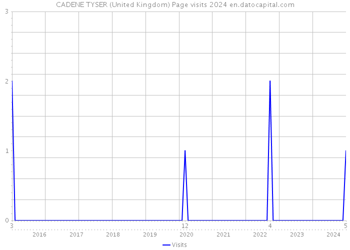 CADENE TYSER (United Kingdom) Page visits 2024 