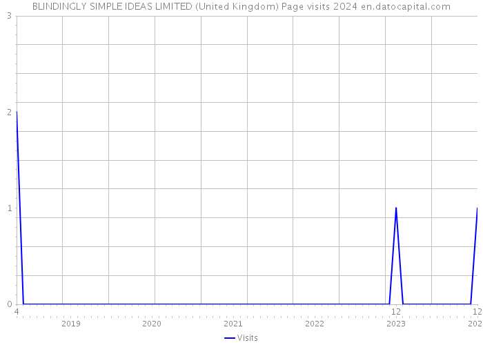 BLINDINGLY SIMPLE IDEAS LIMITED (United Kingdom) Page visits 2024 