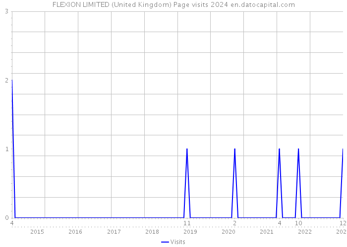 FLEXION LIMITED (United Kingdom) Page visits 2024 
