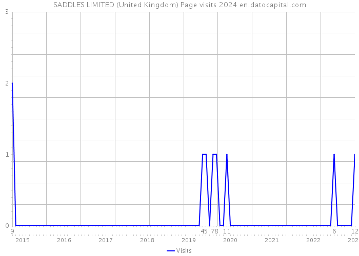 SADDLES LIMITED (United Kingdom) Page visits 2024 