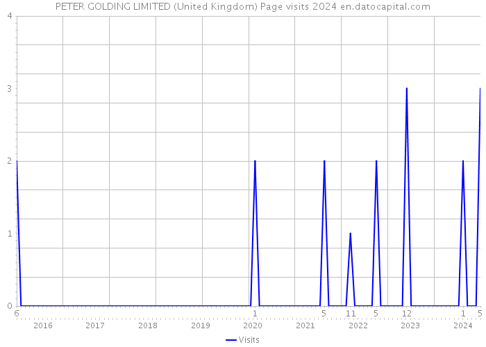 PETER GOLDING LIMITED (United Kingdom) Page visits 2024 