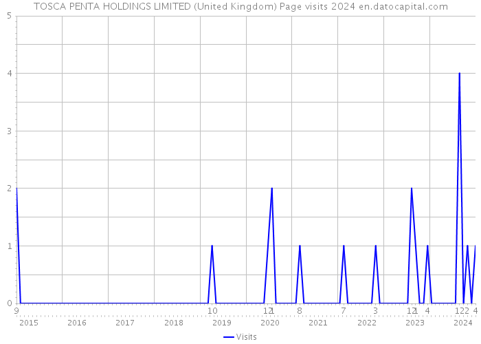 TOSCA PENTA HOLDINGS LIMITED (United Kingdom) Page visits 2024 