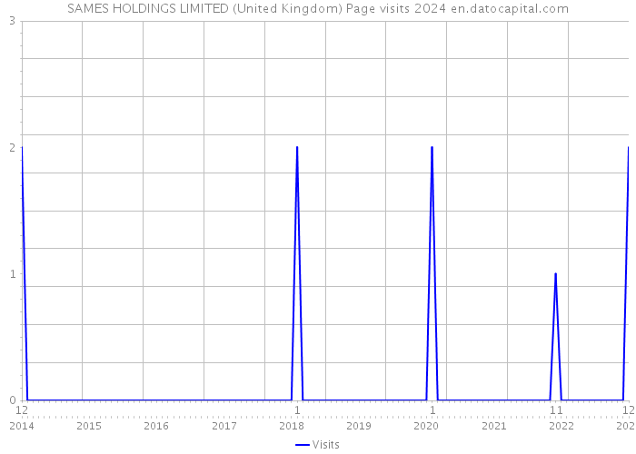 SAMES HOLDINGS LIMITED (United Kingdom) Page visits 2024 