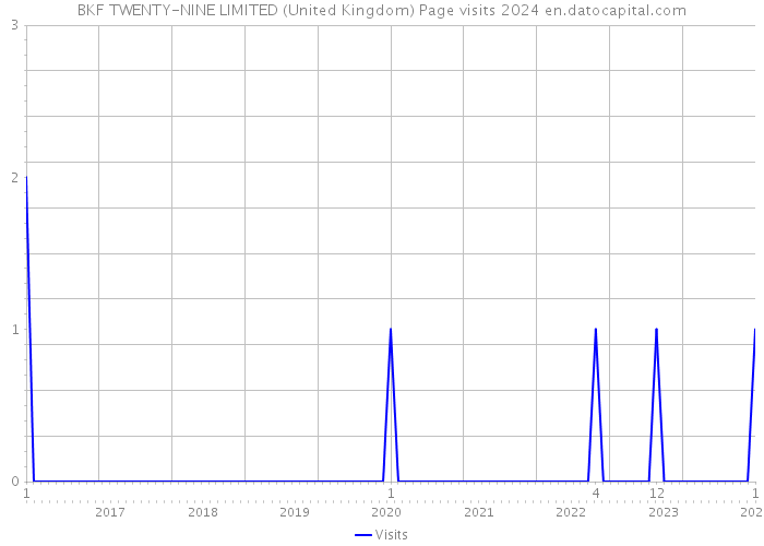 BKF TWENTY-NINE LIMITED (United Kingdom) Page visits 2024 