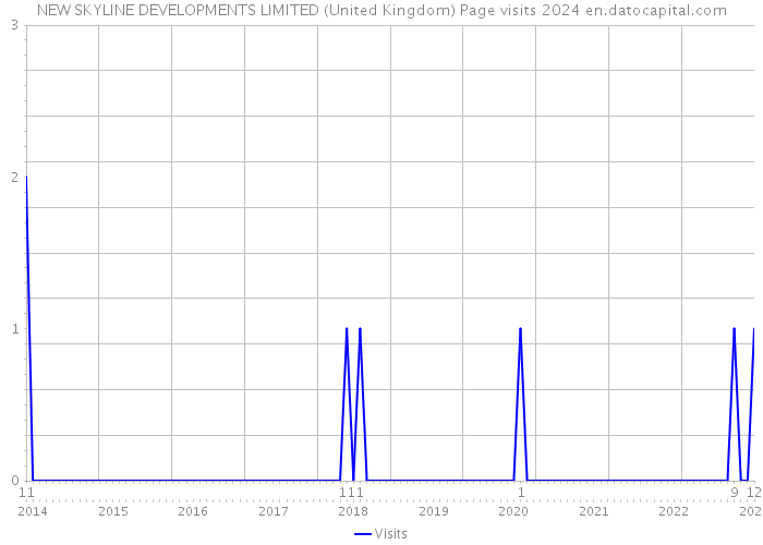 NEW SKYLINE DEVELOPMENTS LIMITED (United Kingdom) Page visits 2024 