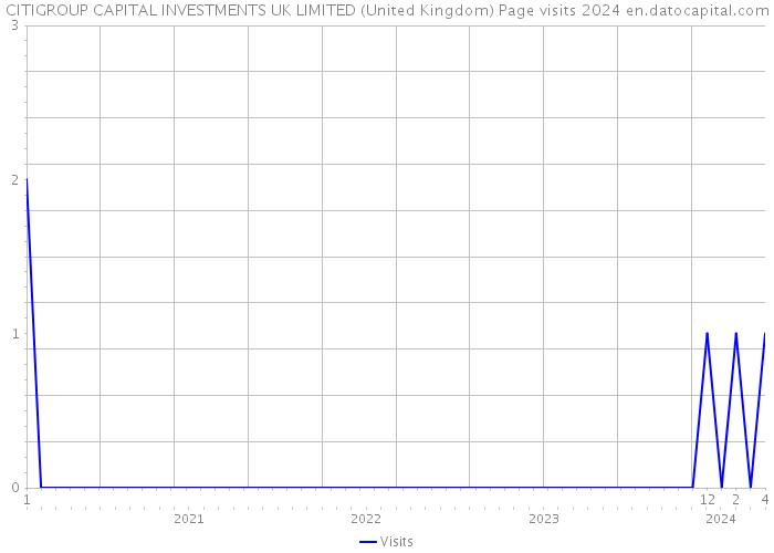 CITIGROUP CAPITAL INVESTMENTS UK LIMITED (United Kingdom) Page visits 2024 