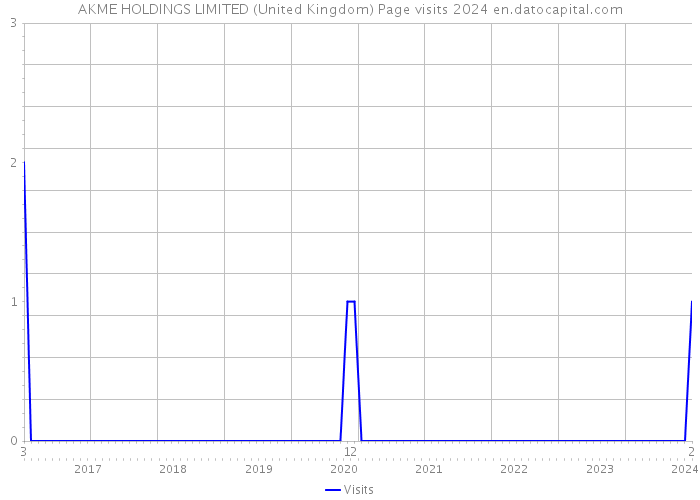 AKME HOLDINGS LIMITED (United Kingdom) Page visits 2024 